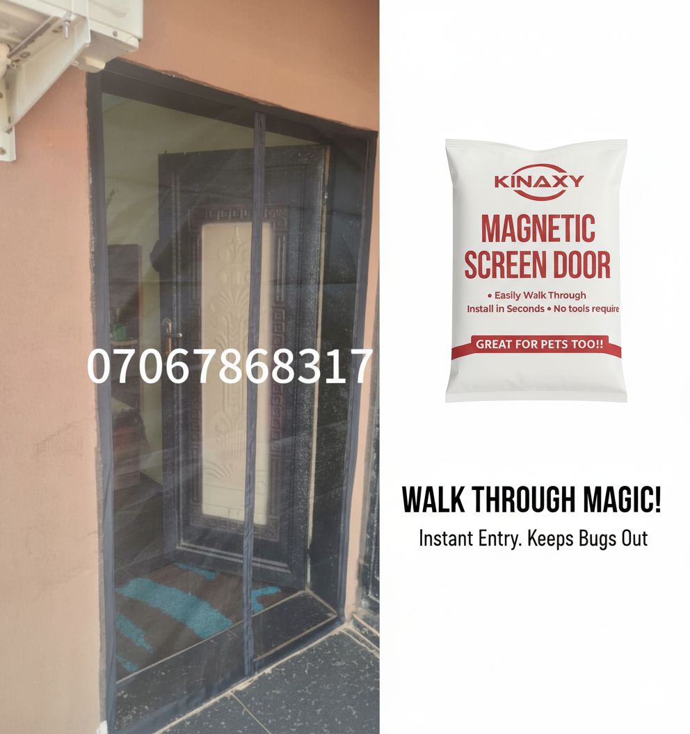 Kinaxy door net installed indoors